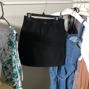 Black high waisted corduroy skirt!